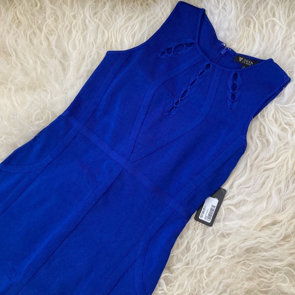 GUESS WOMENS BANDAGE COCKTAIL BODYCON DRESS - Picture 4 of 9